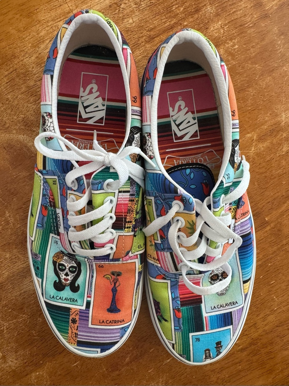 Vans Era Loteria Patch Multi & White Skate Shoe Size Men’s 9.5 / Women’s 11